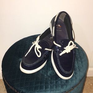 Navy sperry type shoe
